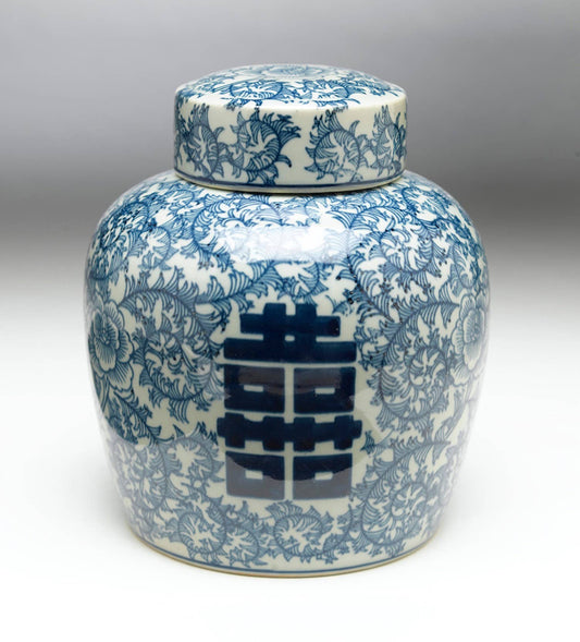 Double Happiness Design 9" Ginger Jar