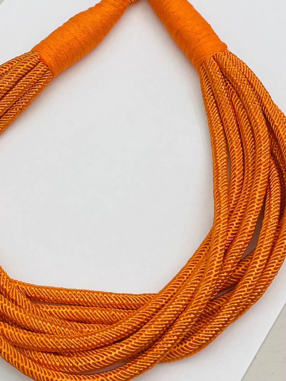 Game Day Orange - Slub 8-Strand Necklace