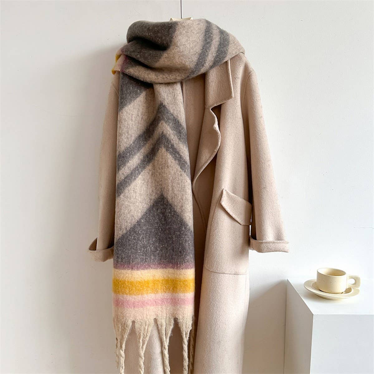Autumn Winter Long Scarf - Thick Cozy Wrap