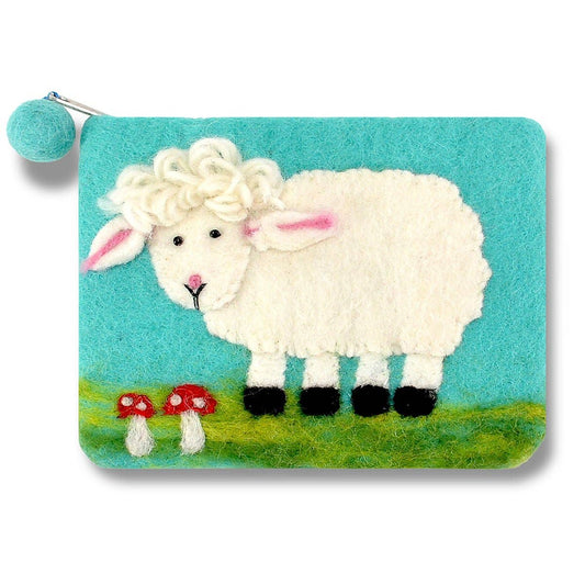 Felted Sheep Coin Purse