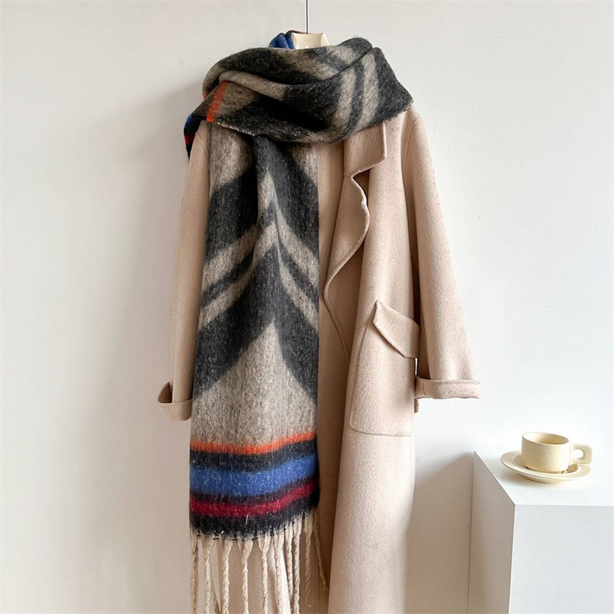 Autumn Winter Long Scarf - Thick Cozy Wrap