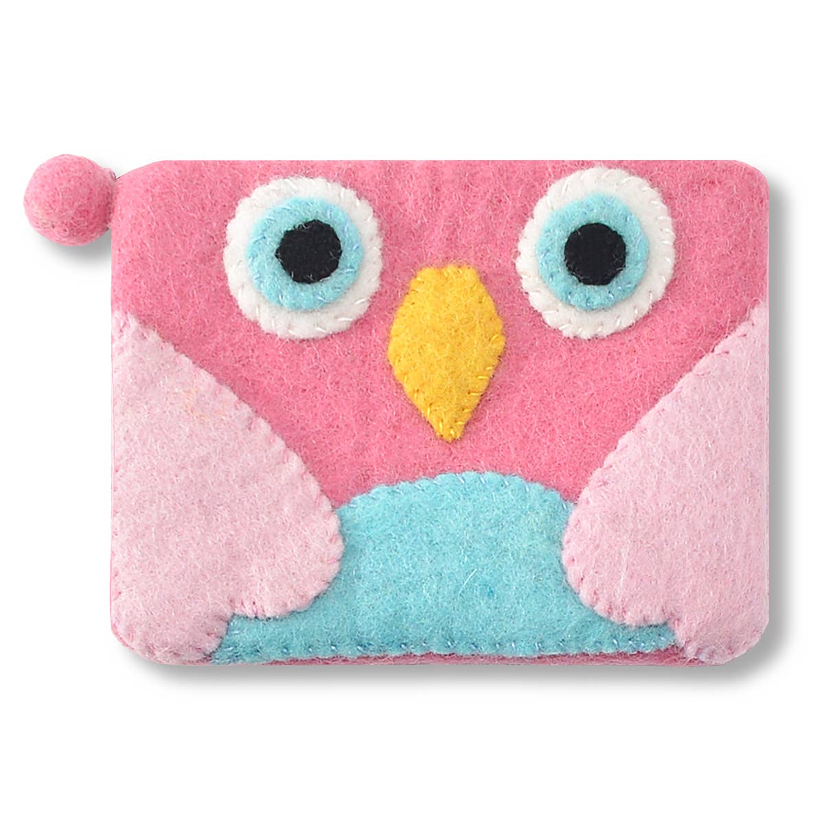 Owl Faced Square Design Coin Purse