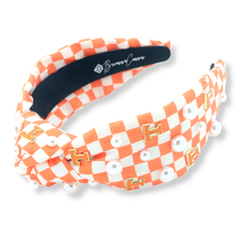 Load image into Gallery viewer, Orange and White Checkered University of Tennessee Logo Head
