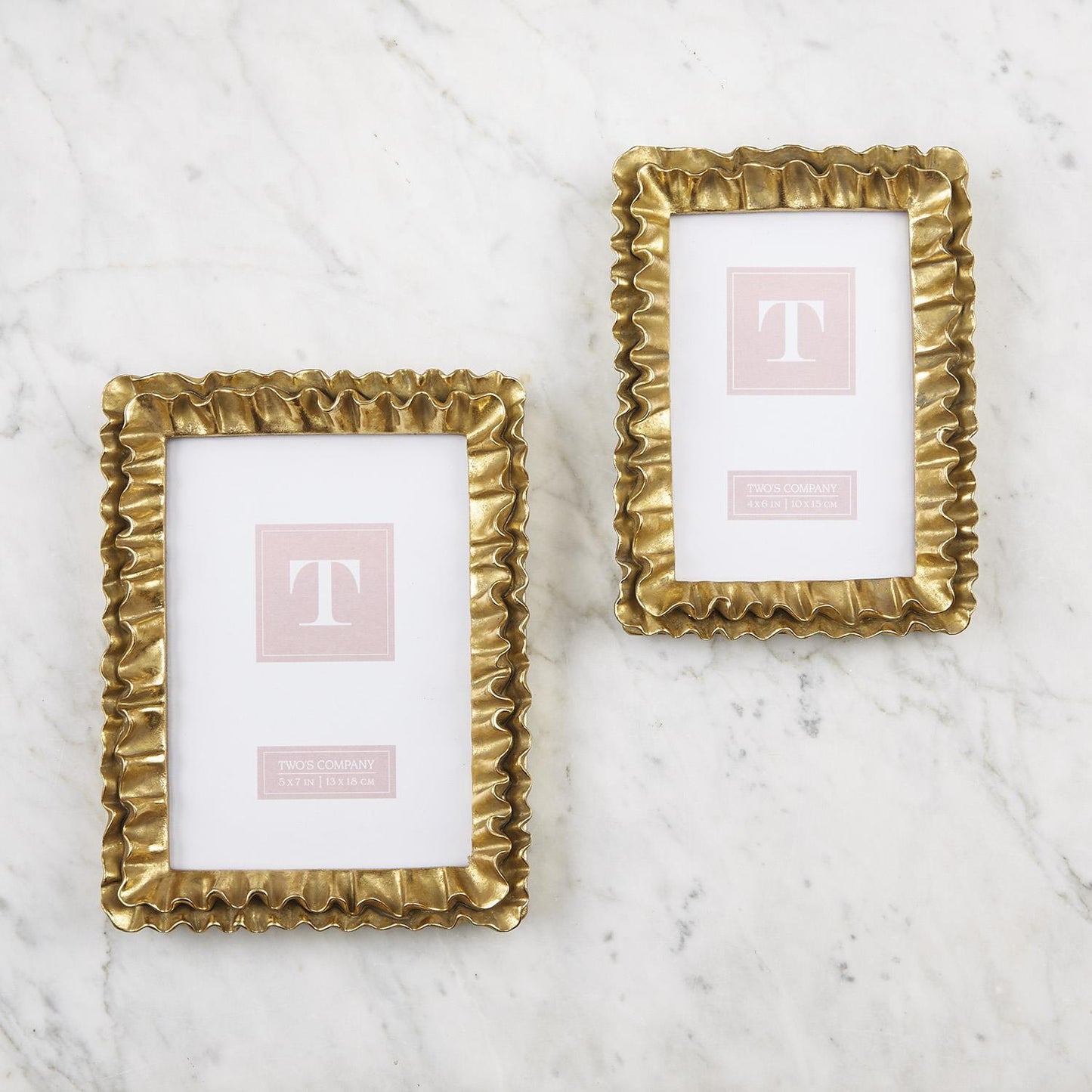 Gold Ruffles Photo Frame - Two's Company