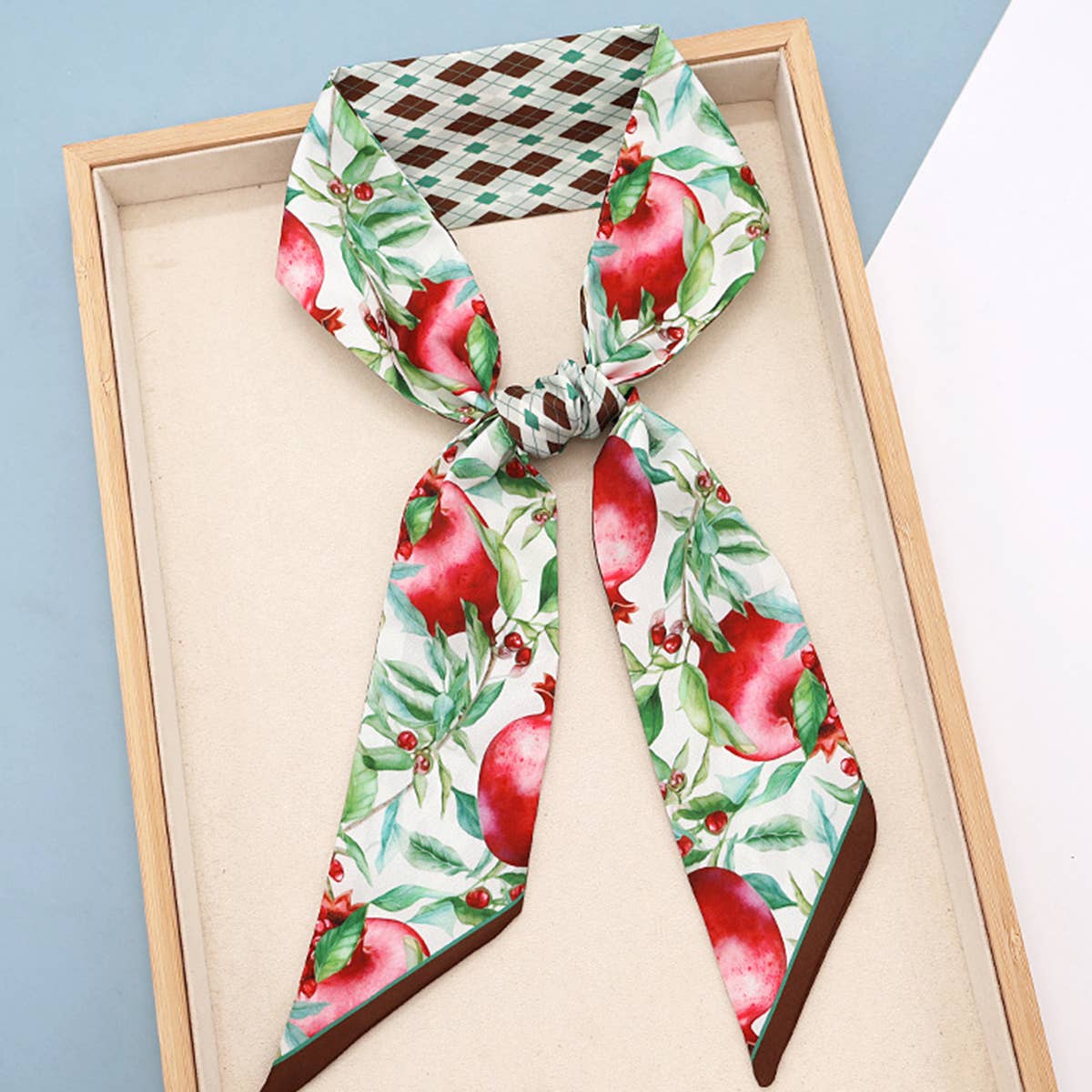 Fruit Print Twilly Scarf – Hair Tie & Bag Ribbon