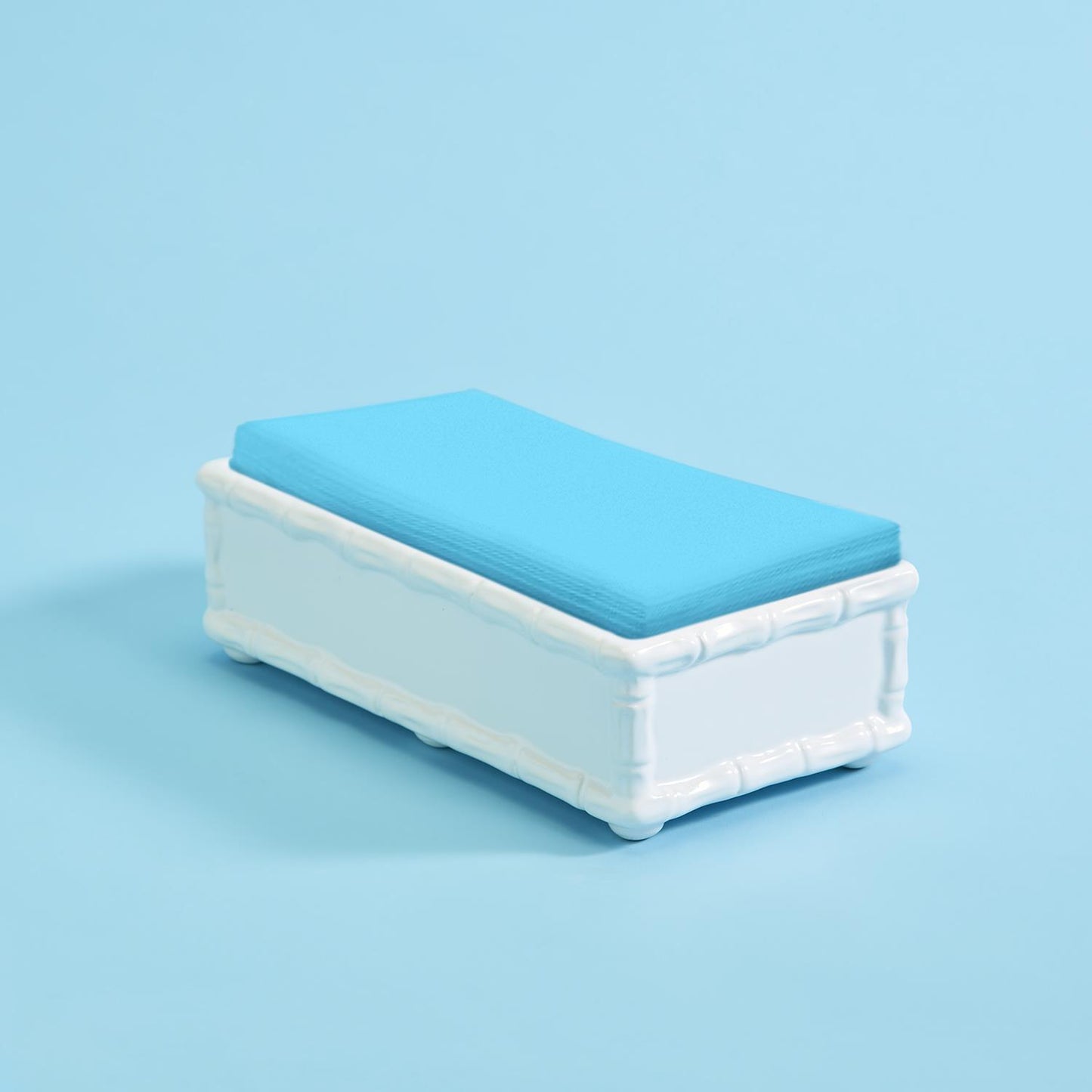 Hampton Faux Bamboo Fretwork Guest Napkin / Towel / Utensil Holder