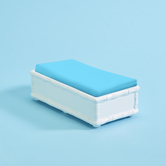 Hampton Faux Bamboo Fretwork Guest Napkin / Towel / Utensil Holder