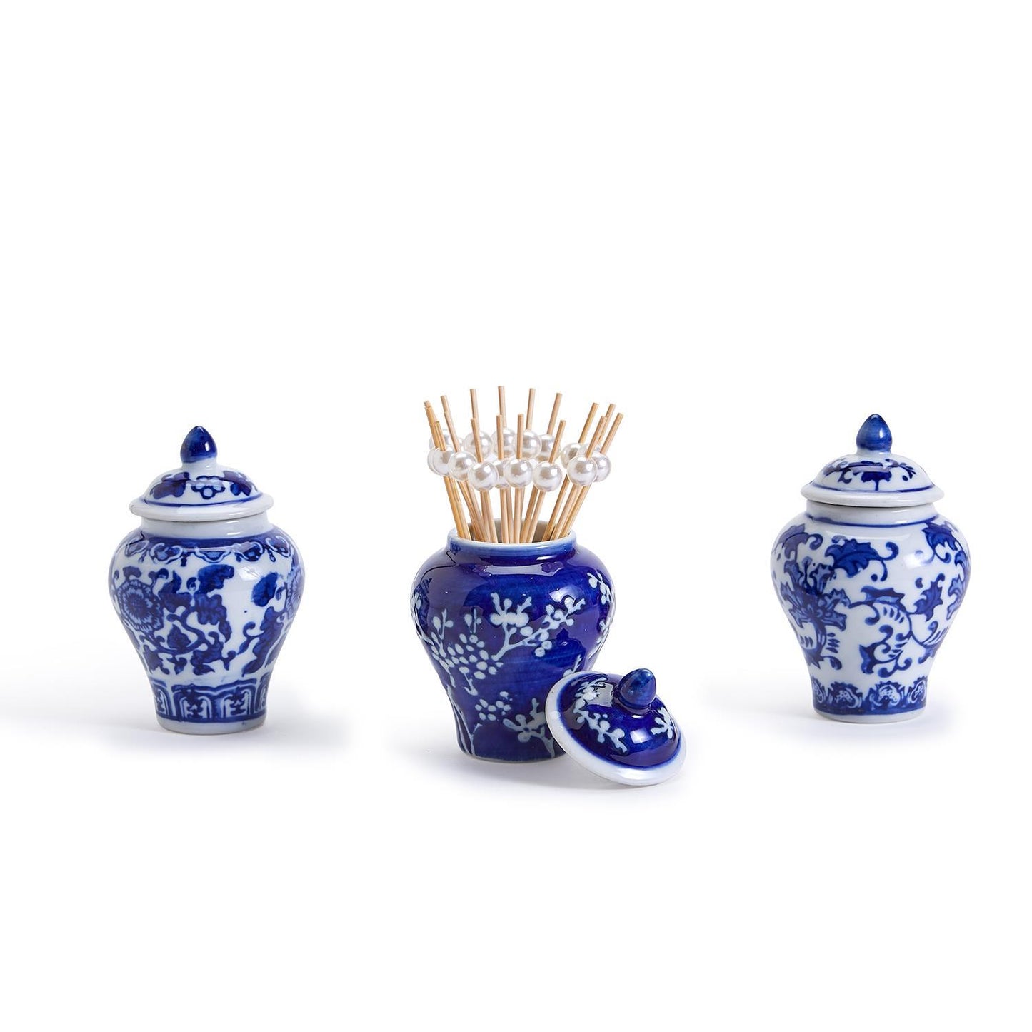Mini Ginger Jar with 20 Bamboo Picks in Gift Box