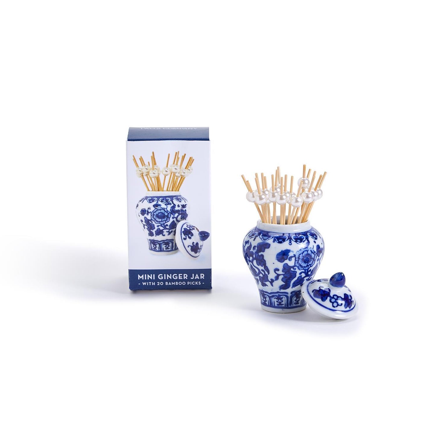 Mini Ginger Jar with 20 Bamboo Picks in Gift Box