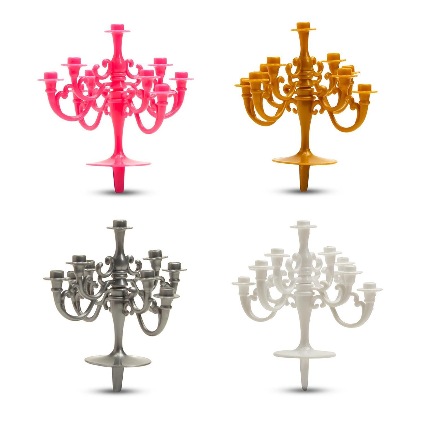Candelabra Cake Topper with Candles