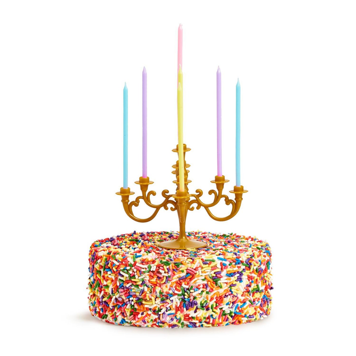 Candelabra Cake Topper with Candles