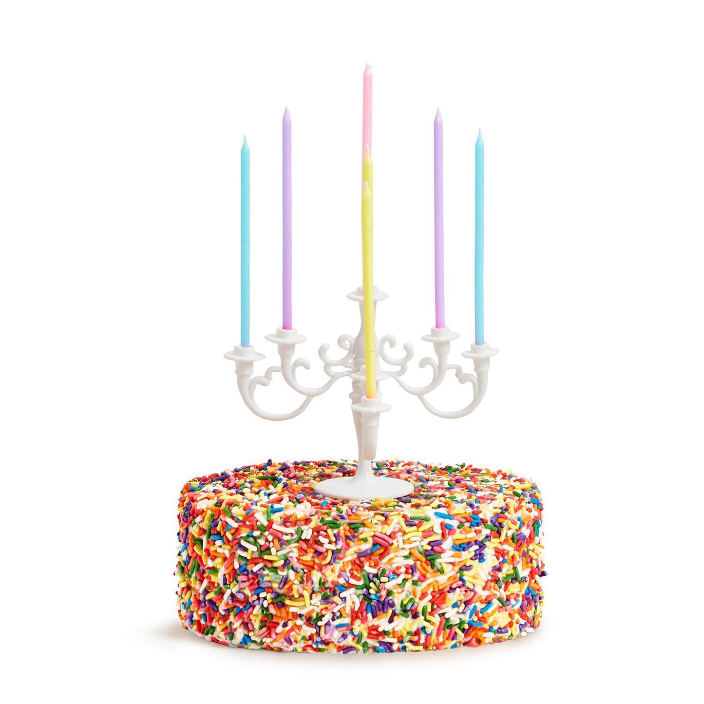 Candelabra Cake Topper with Candles