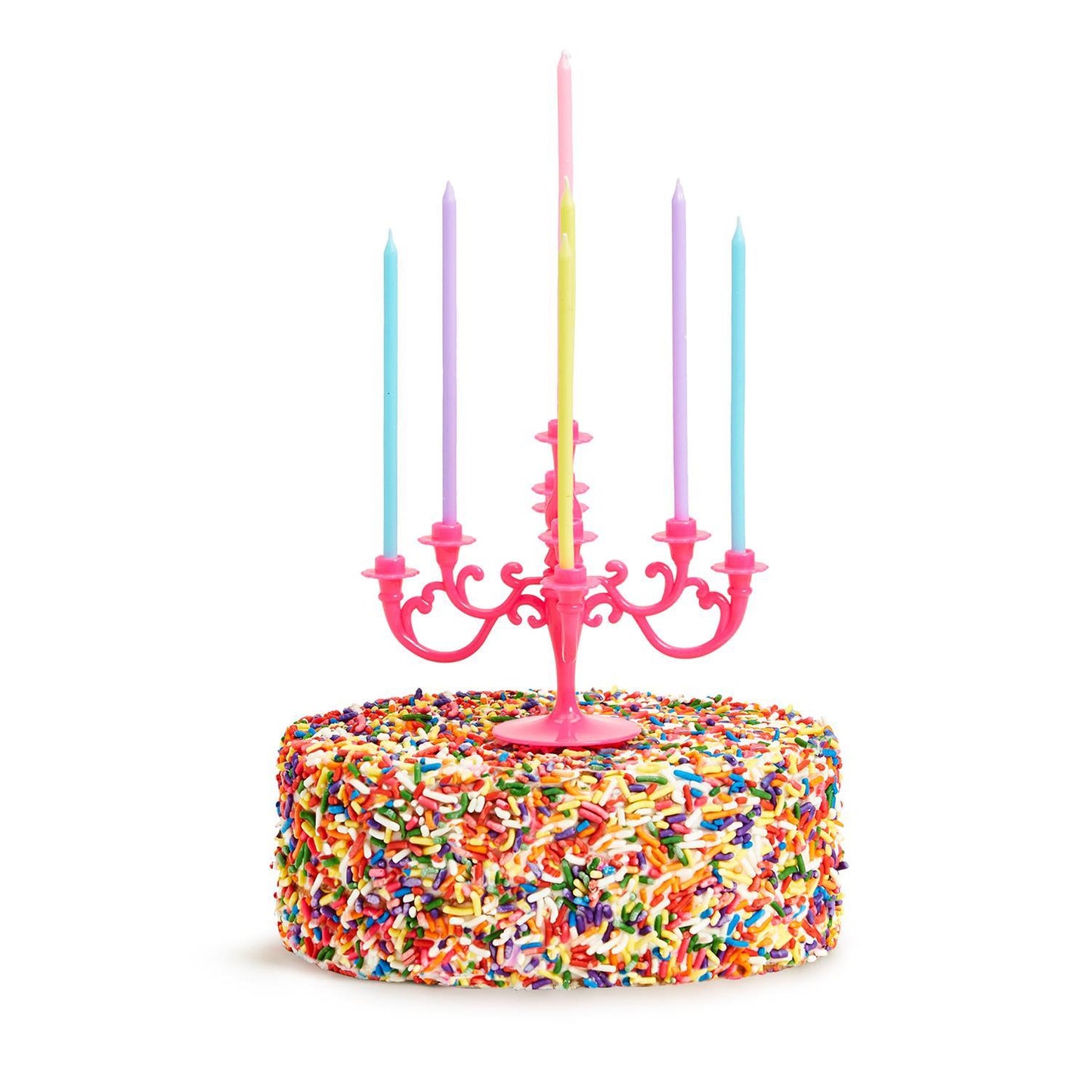 Candelabra Cake Topper with Candles