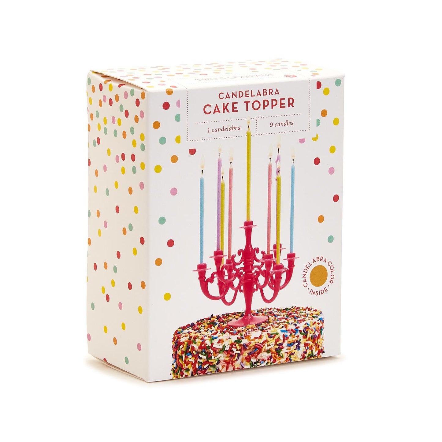 Candelabra Cake Topper with Candles