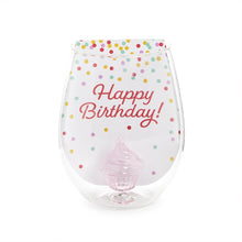 Load image into Gallery viewer, Celebration Cake Stemless Wine Glass
