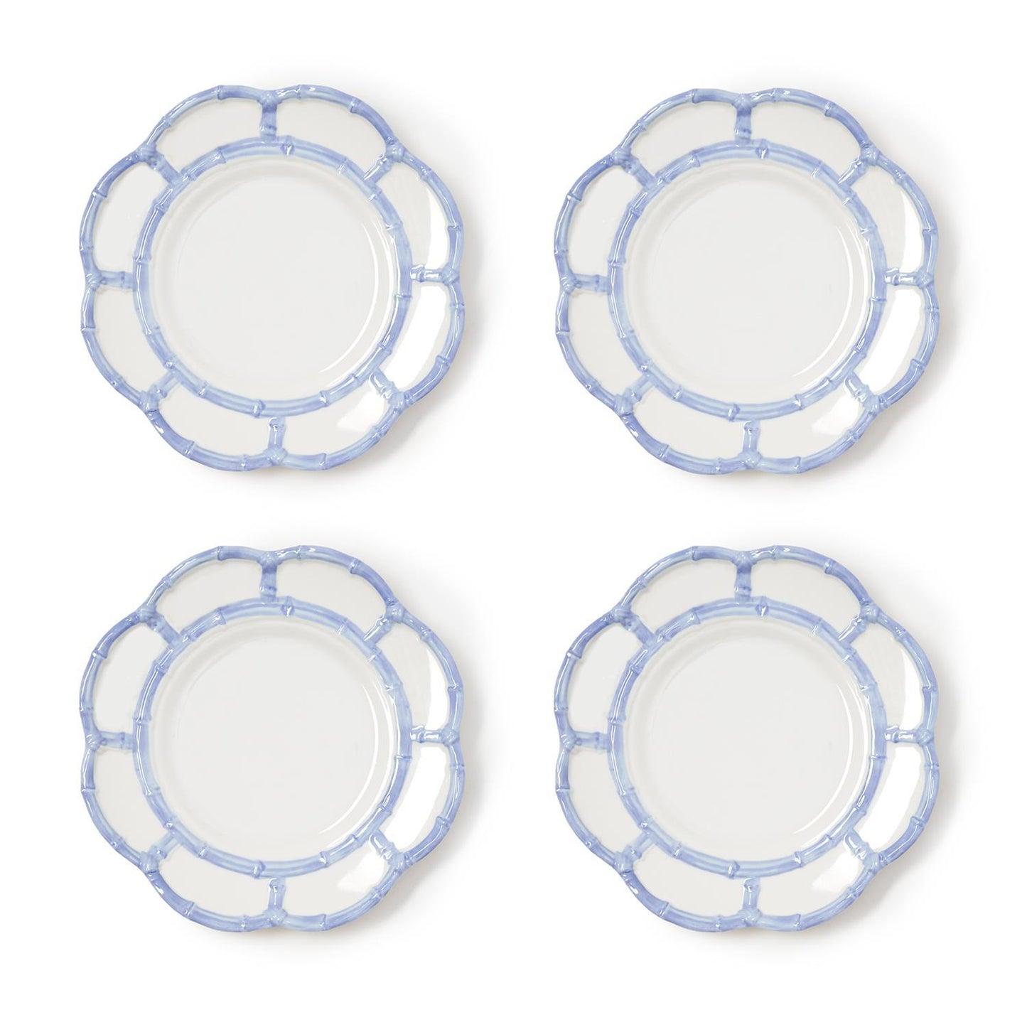 French Blue Bamboo Touch Salad / Dessert Plate Two's Company