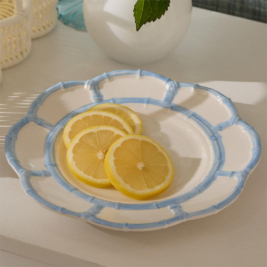 French Blue Bamboo Touch Salad / Dessert Plate Two's Company