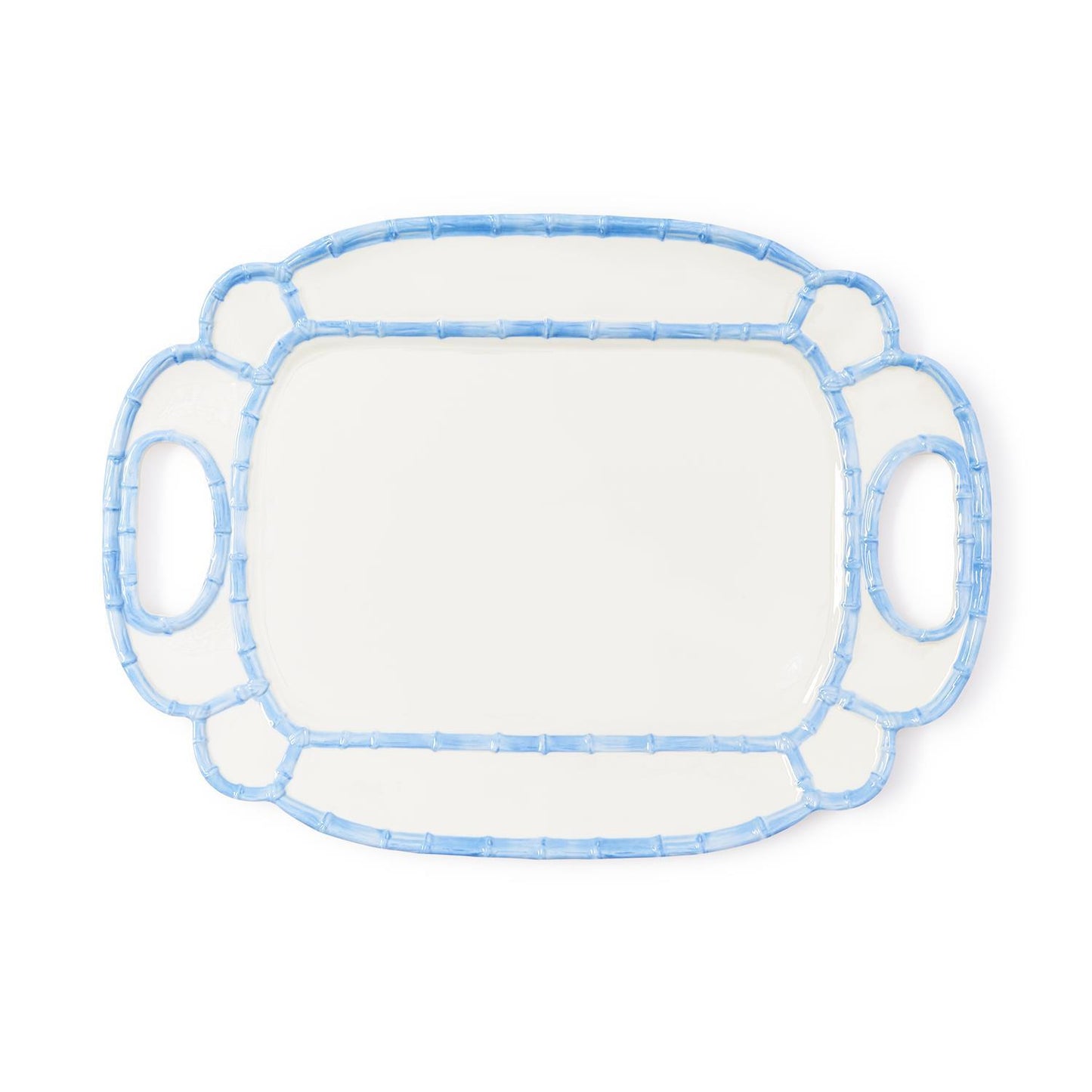 French Blue Bamboo Touch Platter - Two's Company