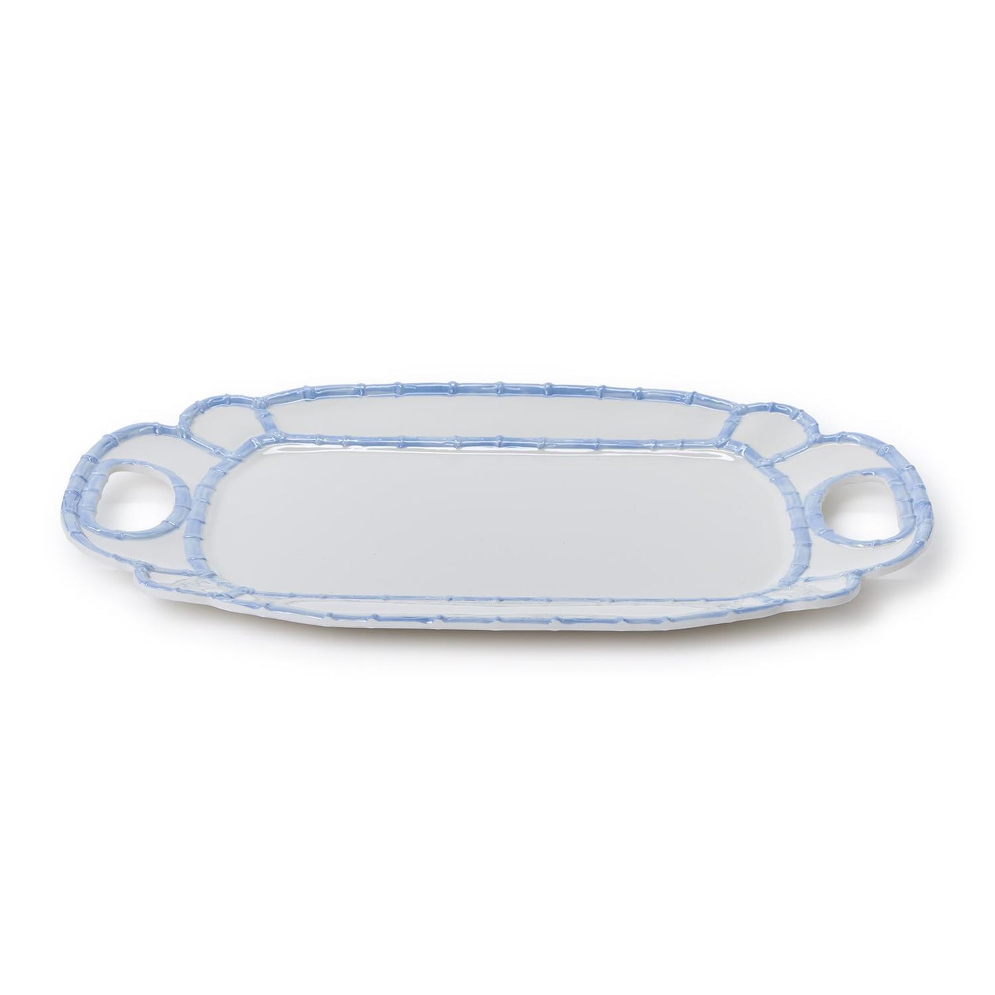 French Blue Bamboo Touch Platter - Two's Company