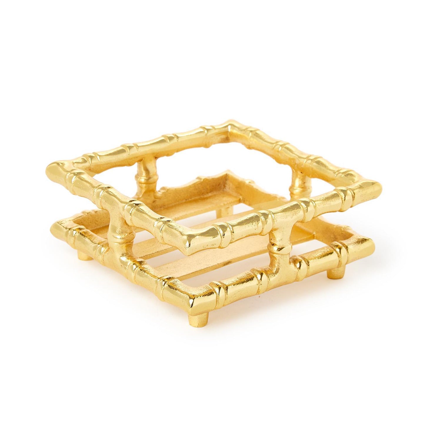 Gold Bamboo Cocktail Napkin Holder