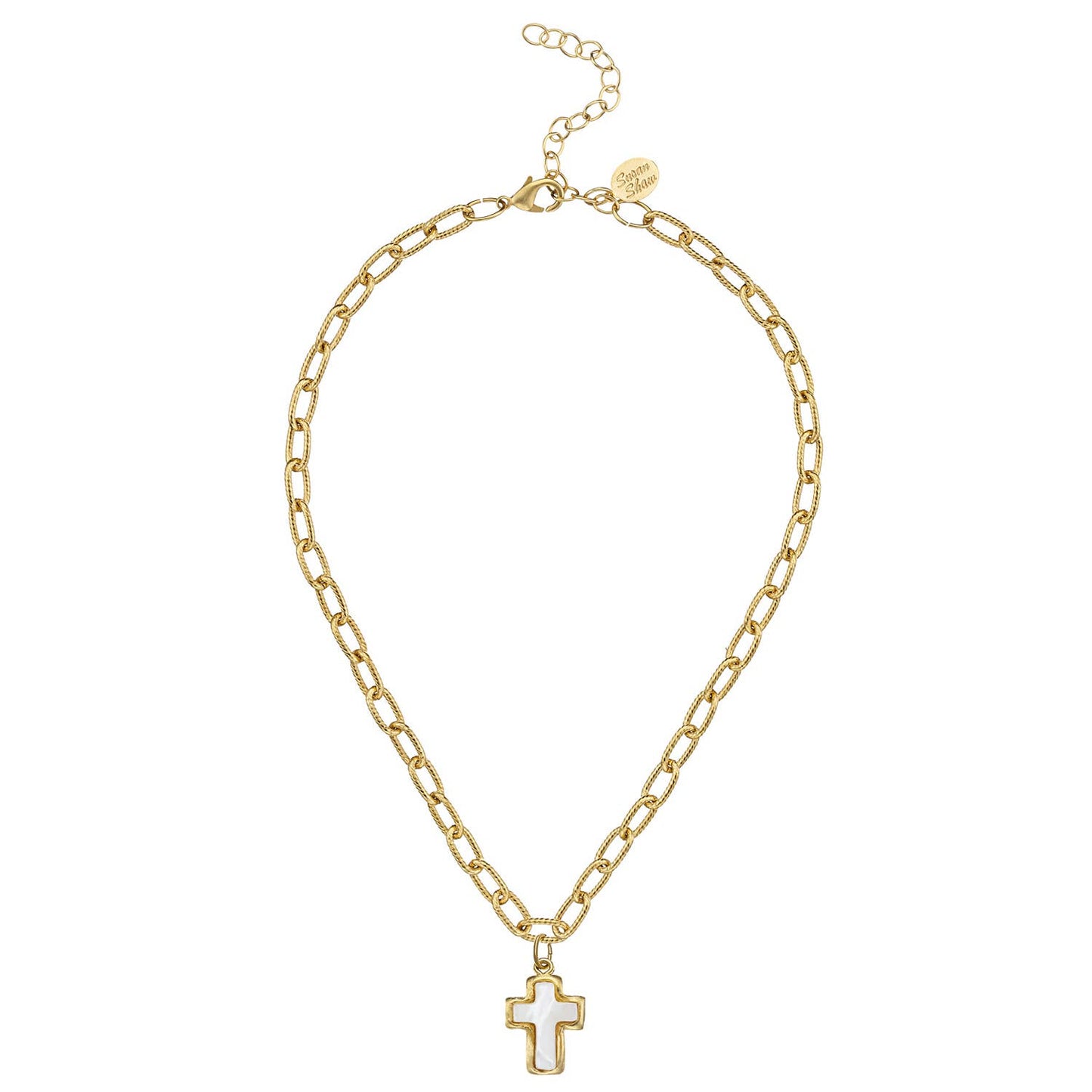 Mother of Pearl Cross Necklace
