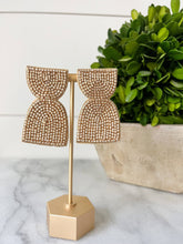 Load image into Gallery viewer, Metallic Geometric Arch Beaded Earring Silver and Gold 
