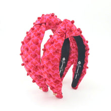 Load image into Gallery viewer, Pink Scalloped Headband with Pink Beads
