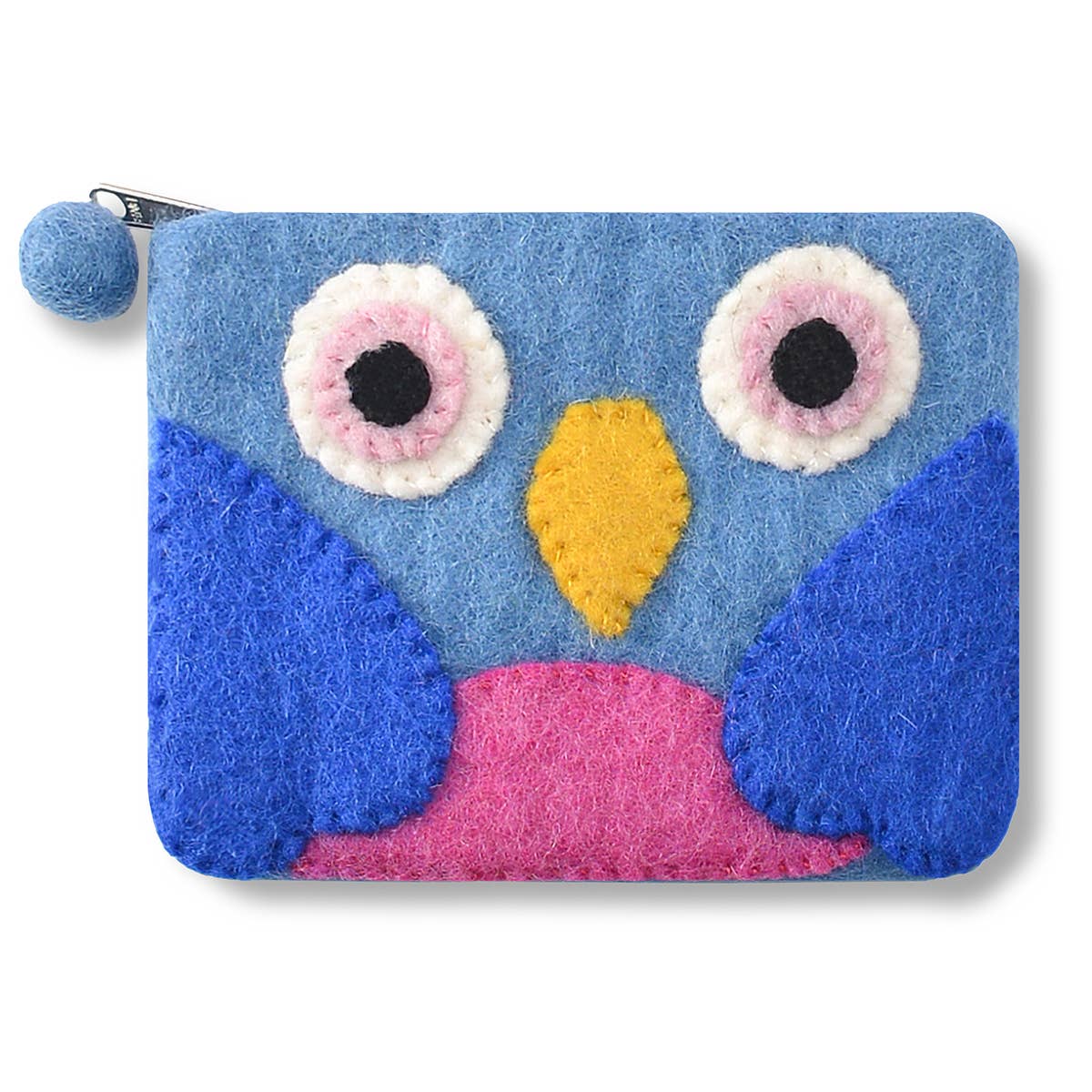 Owl Faced Square Design Coin Purse