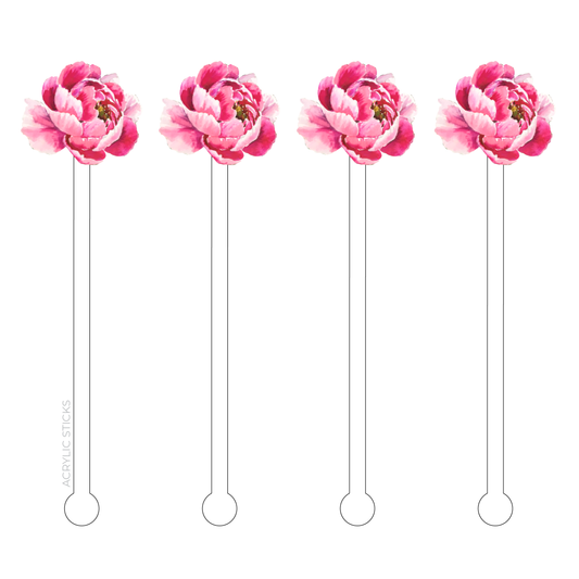 Acrylic Stir Sticks Set- Pink Garden