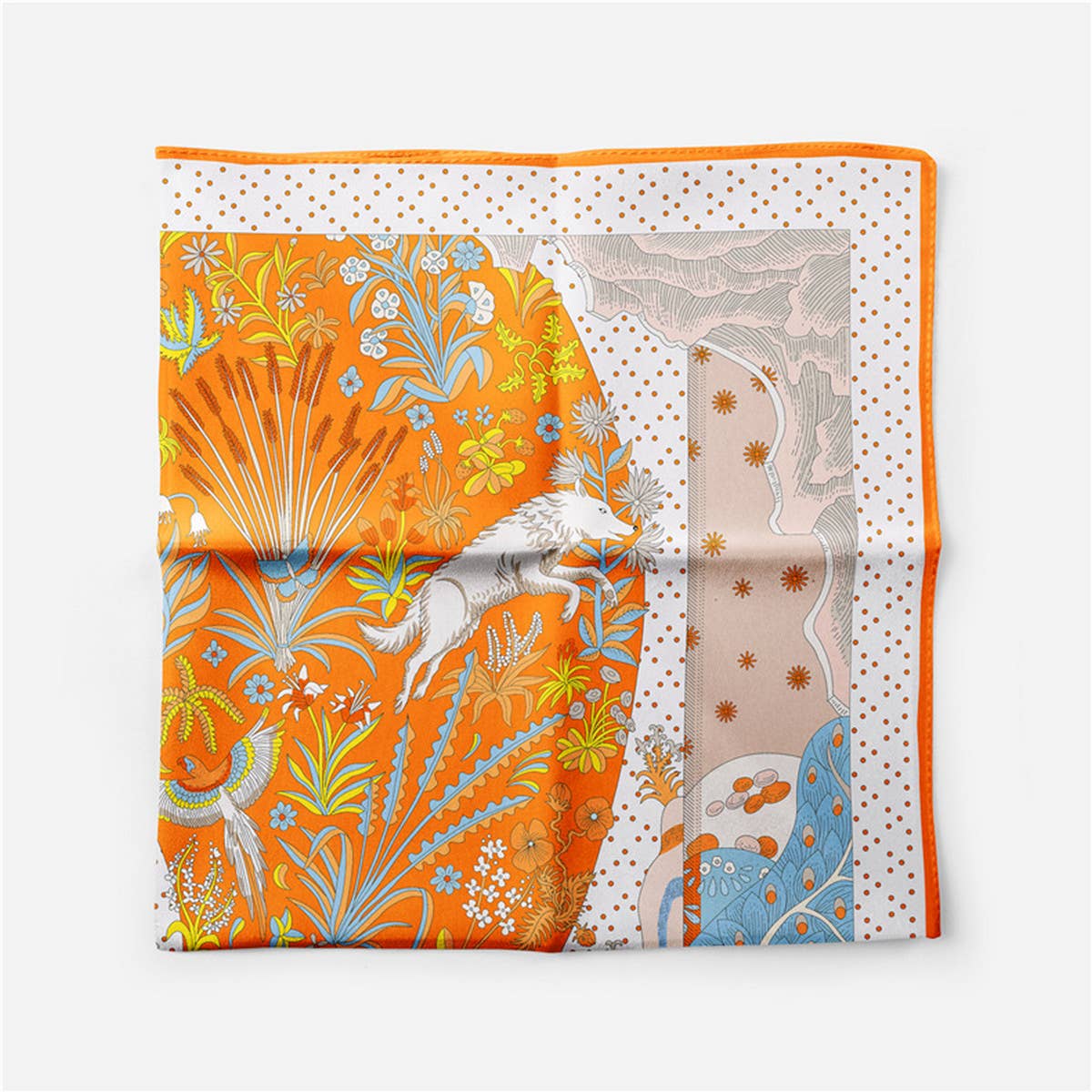 Silk Feel Square Scarf for Travel & Styling