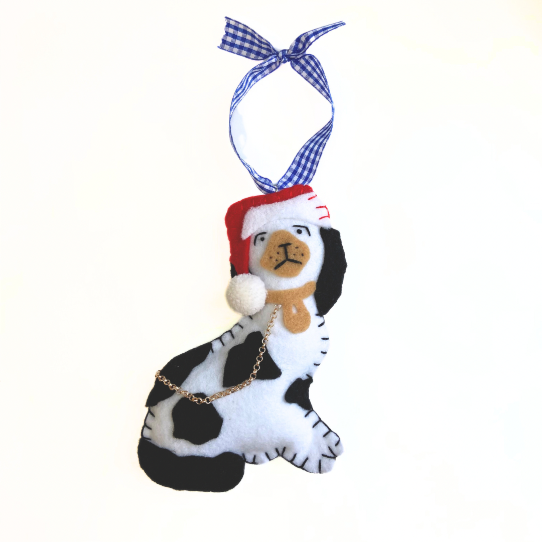 Staffordshire Santa Chinoiserie Ornament | Black