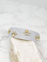 Load image into Gallery viewer, Pearl Flower Headband: Dark Gray
