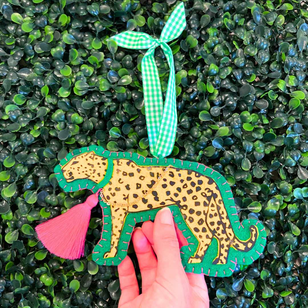 Classic Leopard Ornament | Yellow
