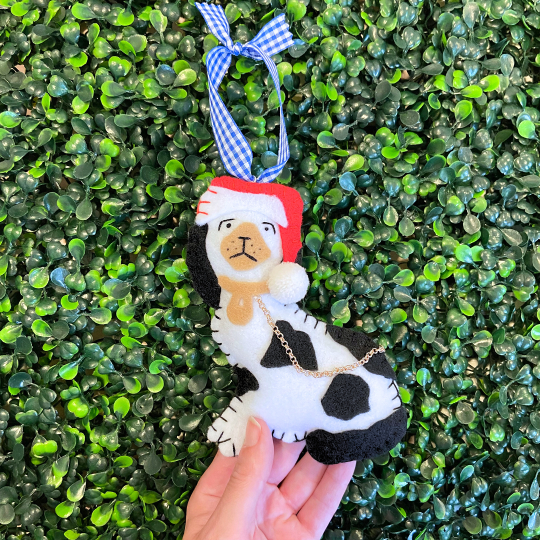 Staffordshire Santa Chinoiserie Ornament | Black