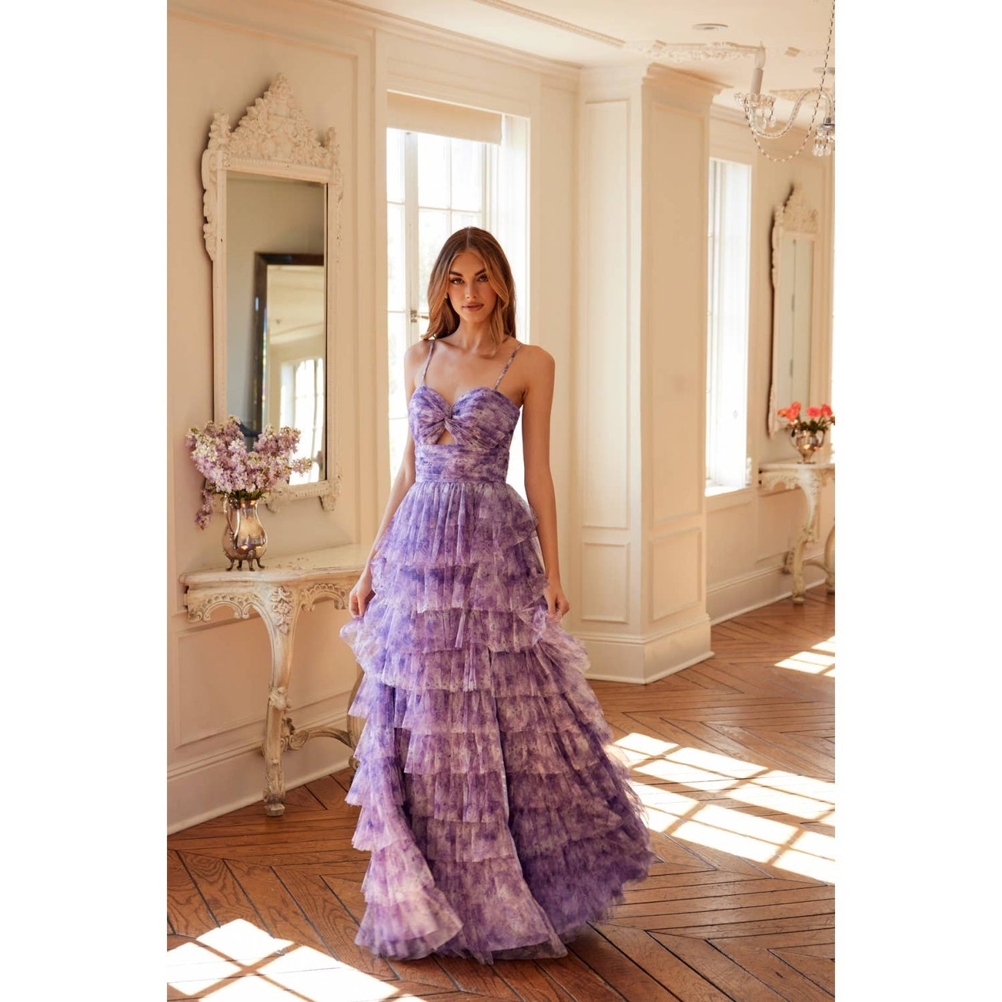 Tiered Evening Gown