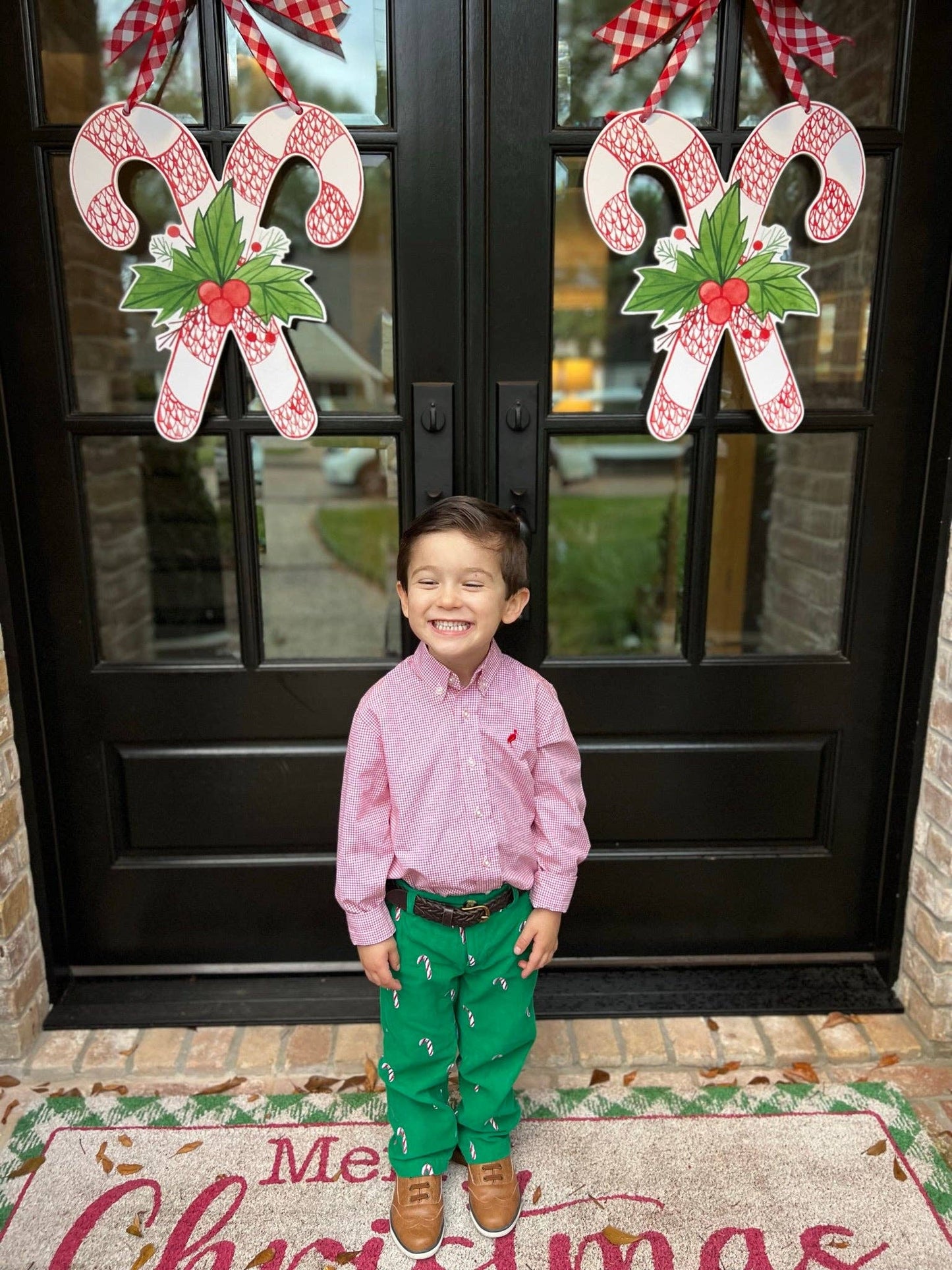 Claire the Red Candy Canes Door Hanger