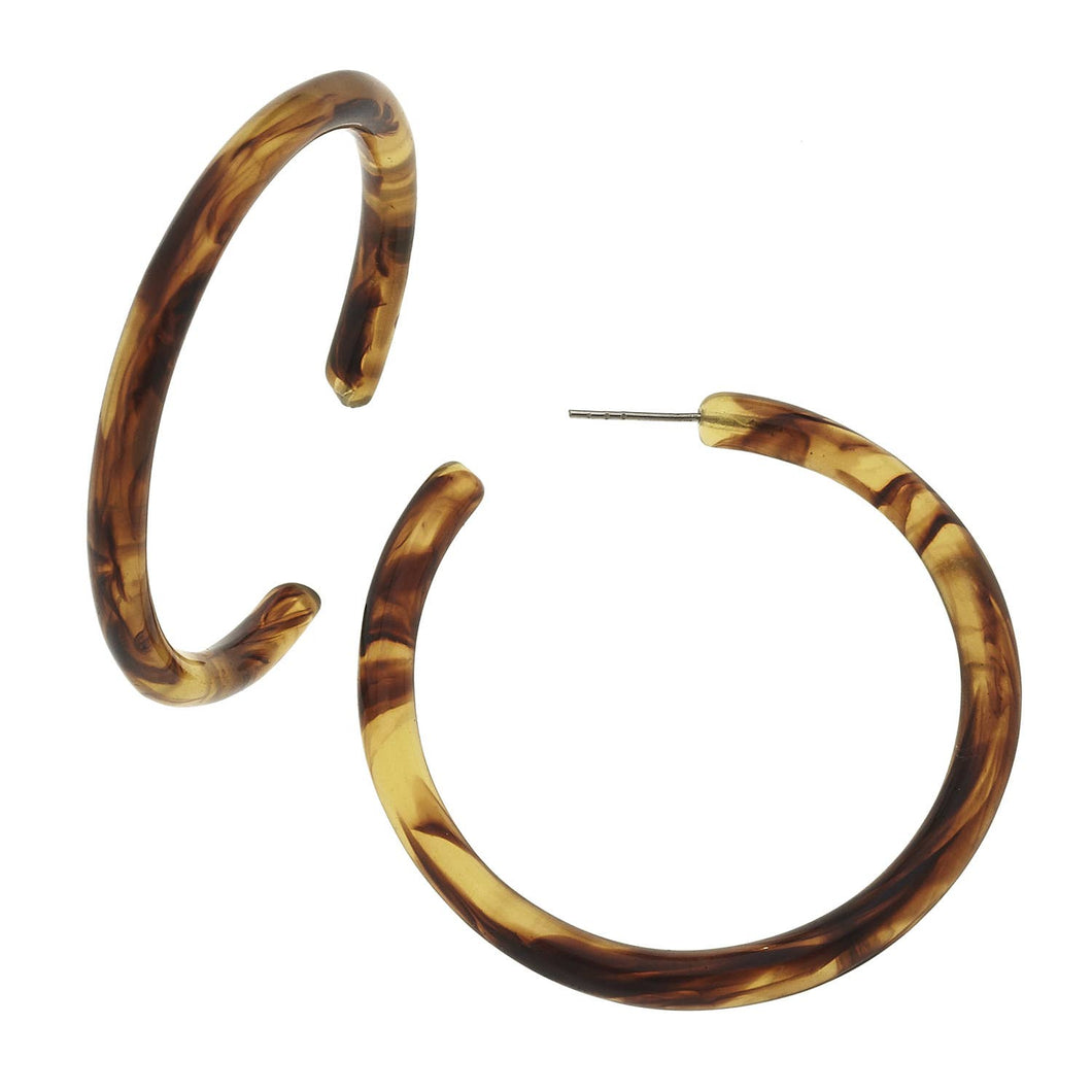 Medium Tortoise Hoop Earrings