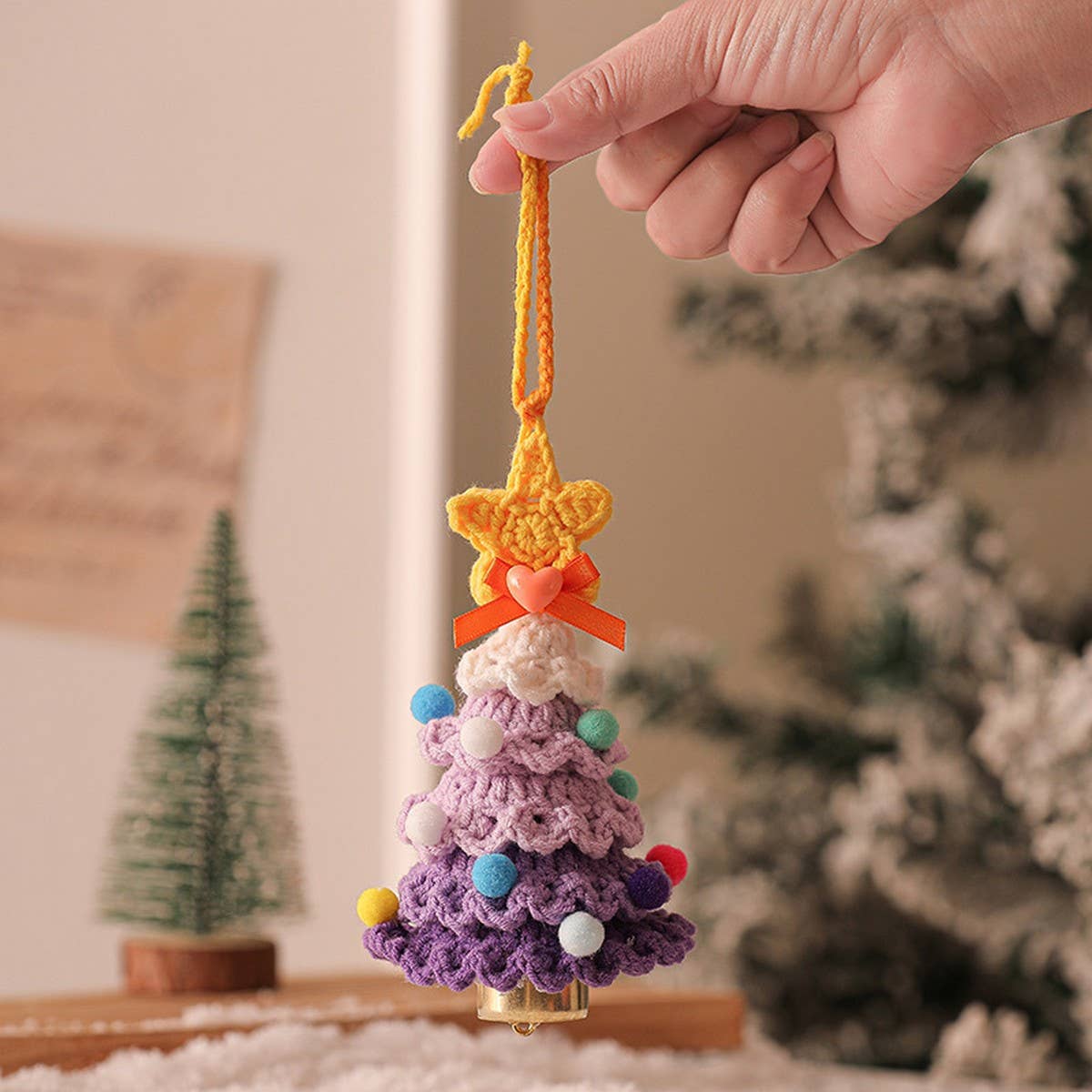 Plush Christmas Ornament Knitted Tree Hanging