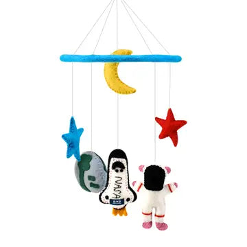 Felted NASA Air Balloon Mobile