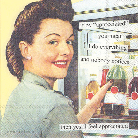 Paper Cocktail Napkins Pack of 20 Anne Taintor Appreciated