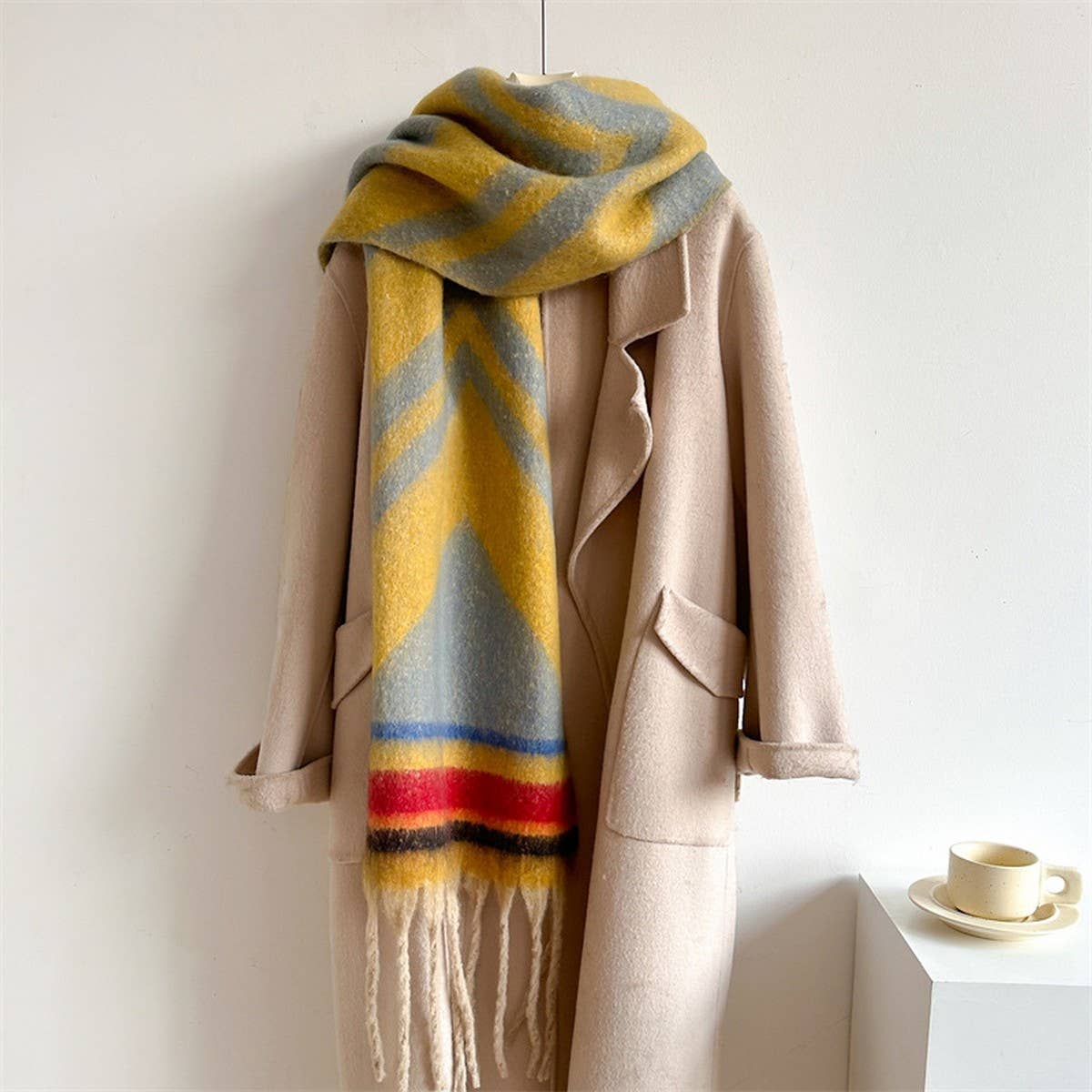 Autumn Winter Long Scarf - Thick Cozy Wrap