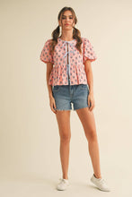 Load image into Gallery viewer, Cutie Floral Tie Front Top

