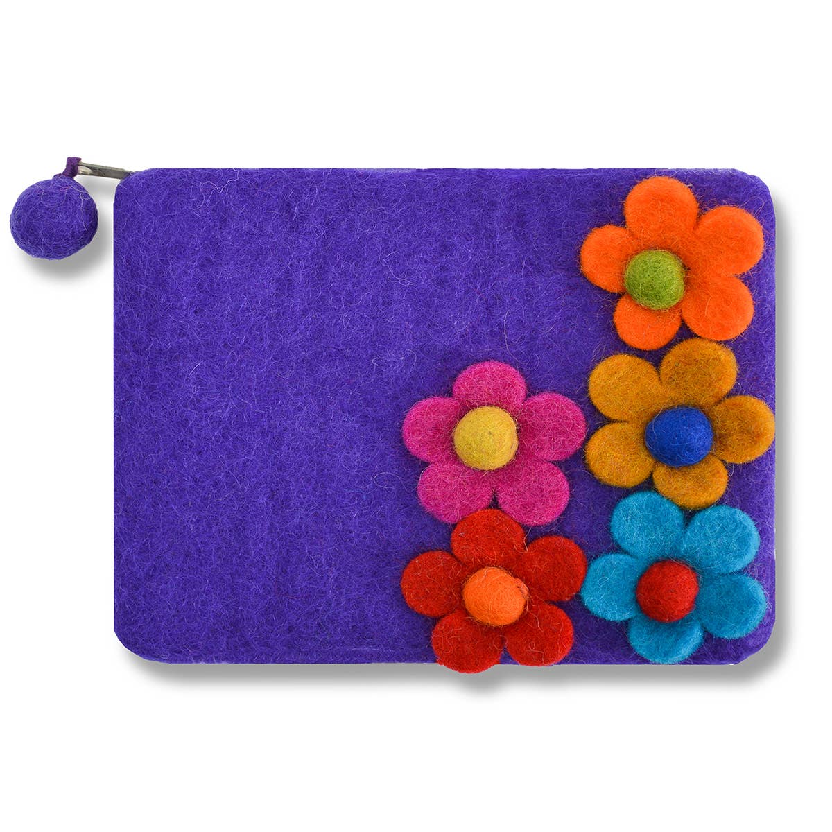5 side flower Zip Purses