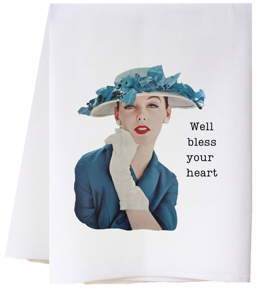 WELL BLESS YOUR HEART FLOUR SACK TOWEL