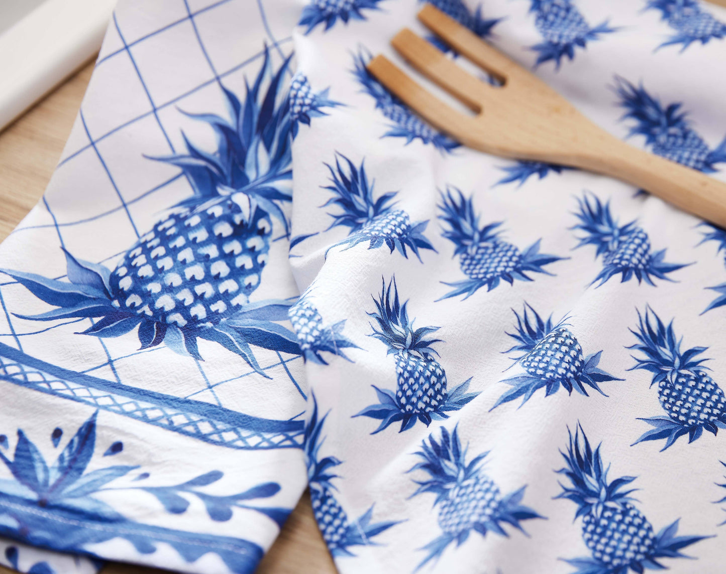 Blue Pineapple All Over Kitchen Towel