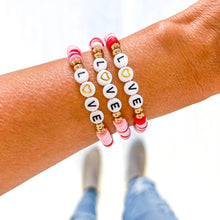 Load image into Gallery viewer, Valentine word Heishi Bracelets: Be mine
