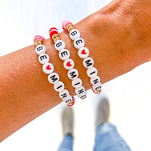 Load image into Gallery viewer, Valentine word Heishi Bracelets: Be mine
