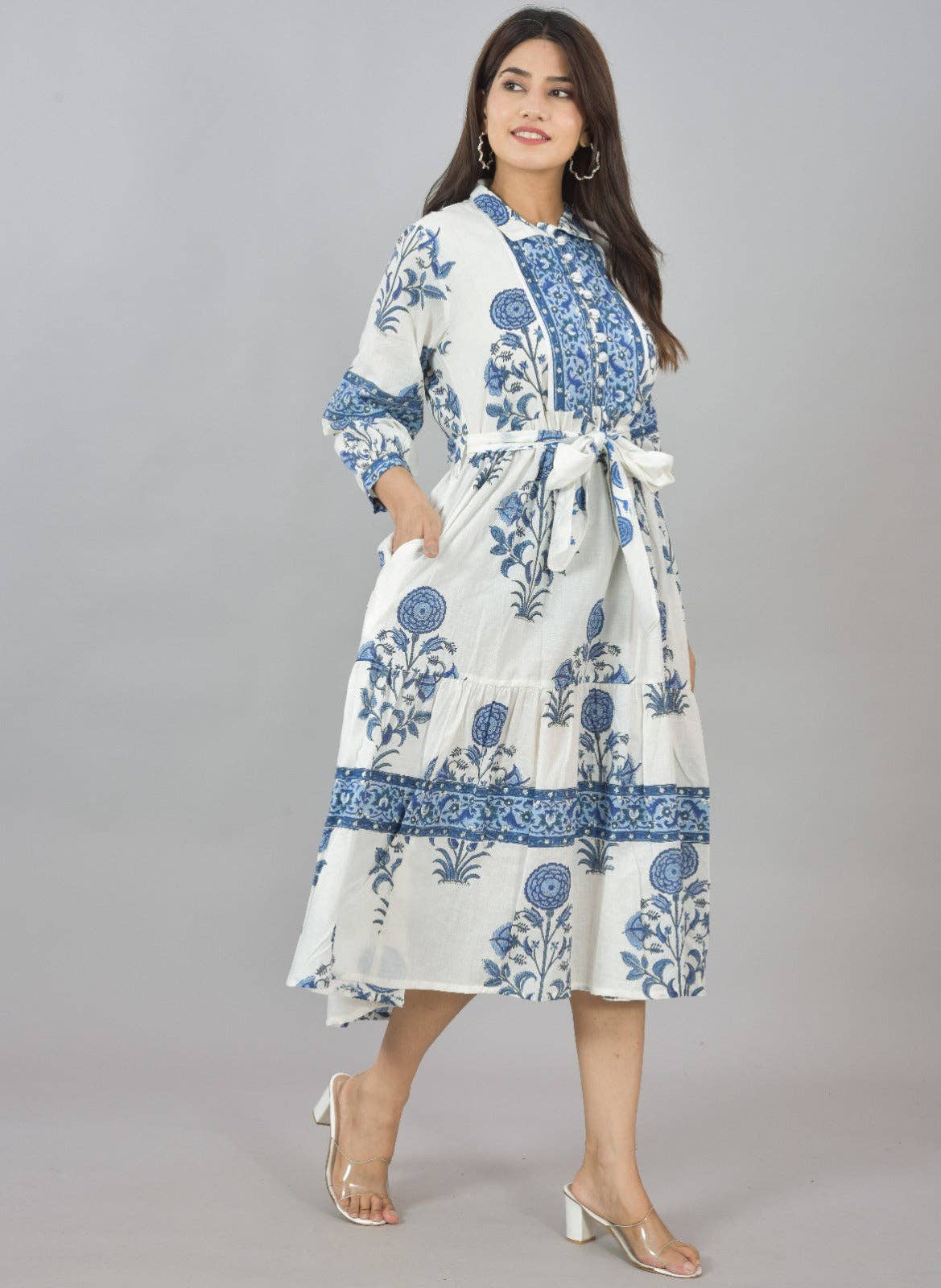 Hand Block Print Midi Dresses