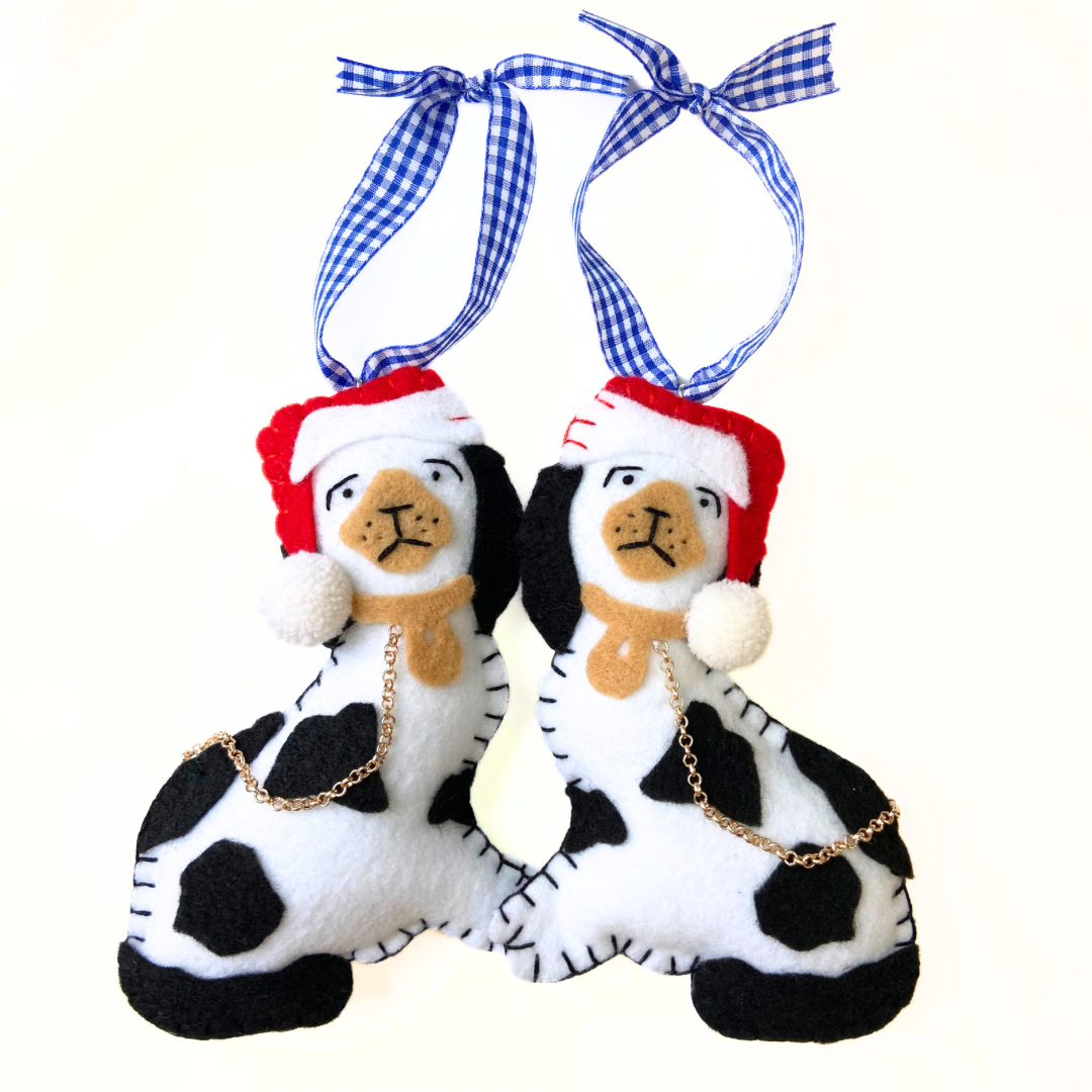 Staffordshire Santa Chinoiserie Ornament | Black