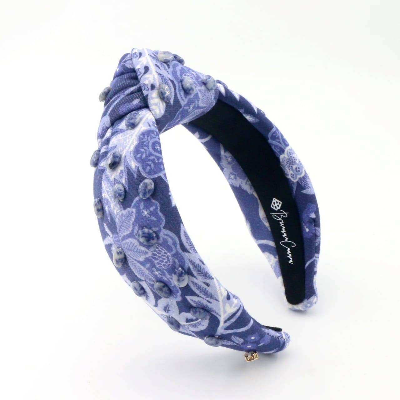 Chinoiserie Floral  Headband with Beads